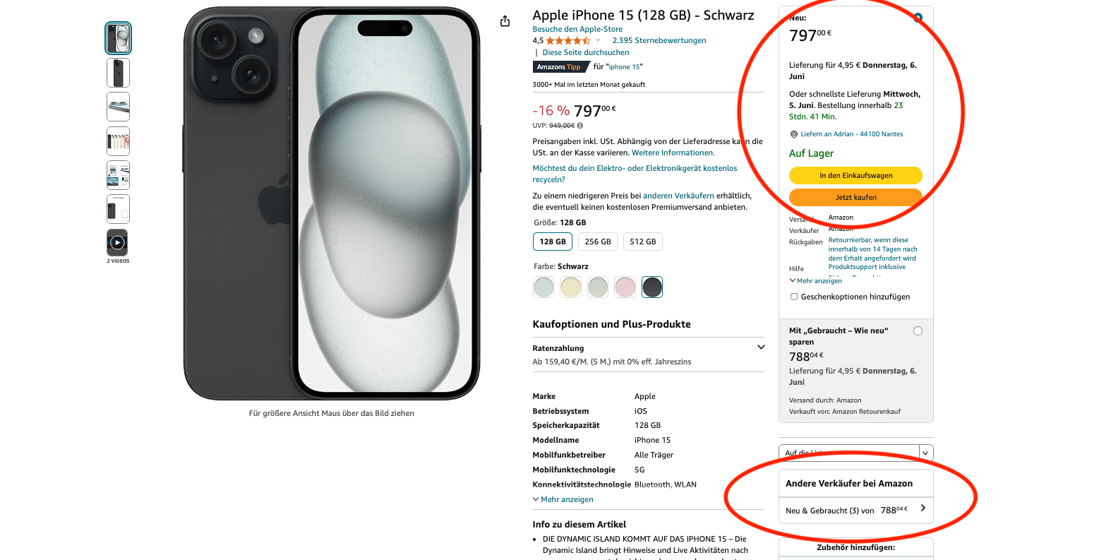 Marktplätze Amazon Buy Box Beispiel