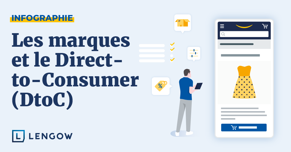 illustration qui présente notre infographie sur le direct-to-consumer