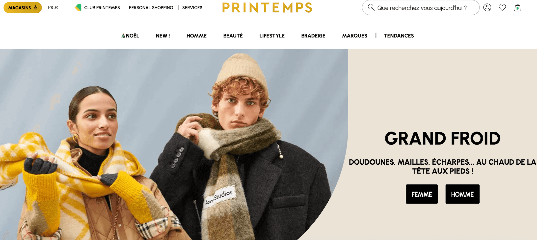 Page d'accueil Printemps marketplace