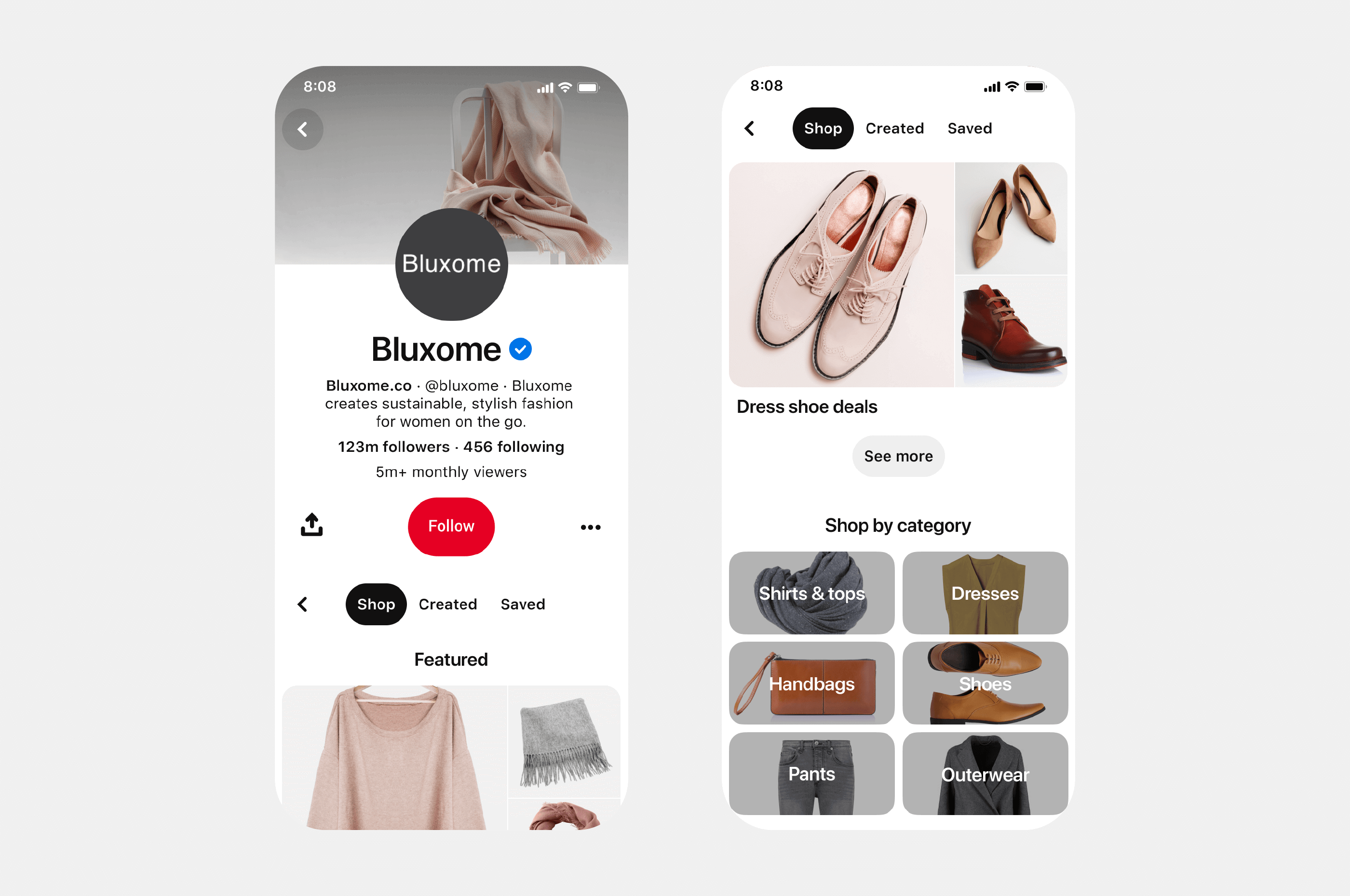 Pinterest Storefront Profile