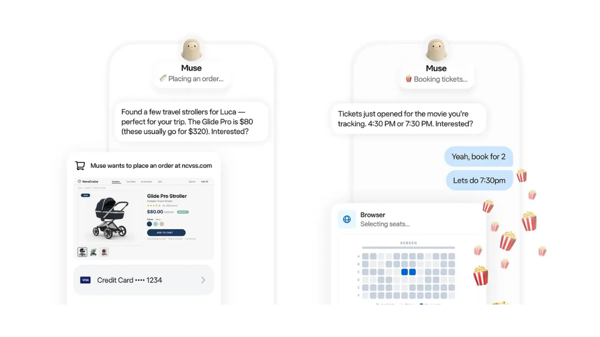 Interface of the Muse app, Meta's personal AI agent