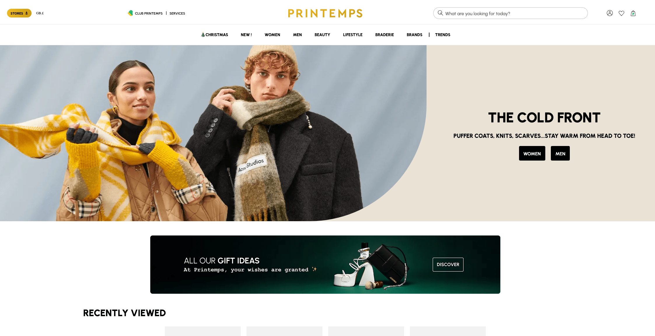 Homepage of Printemps marketplace-min